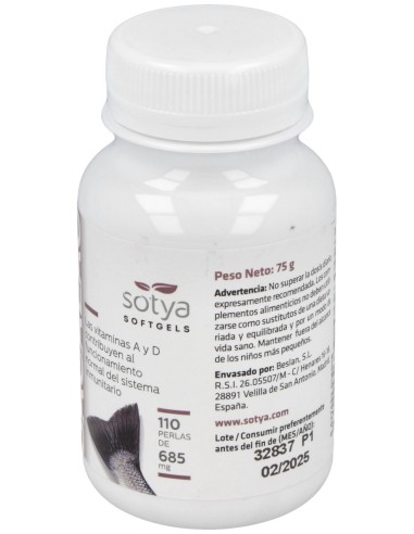 Sotya Hígado De Bacalao 700Mg 110 Perlas