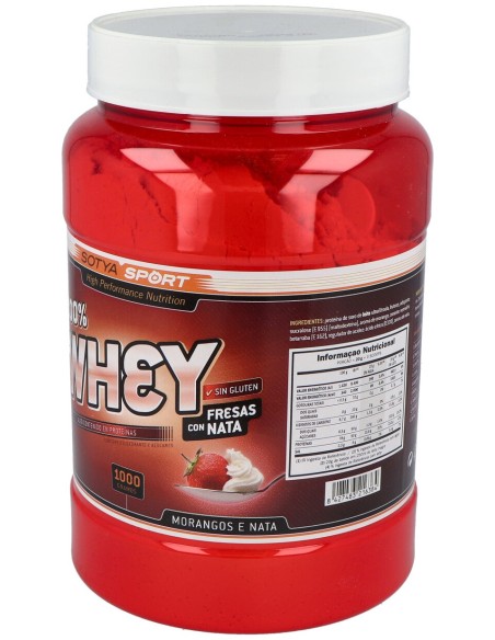 Proteinas Whey Protein 83% Fresa Y Nata 1Kg.