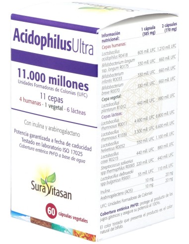 Sura Vitasan Acidophilus Ultra 60 Cápsulas