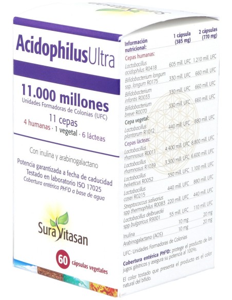 Sura Vitasan Acidophilus Ultra 60 Cápsulas