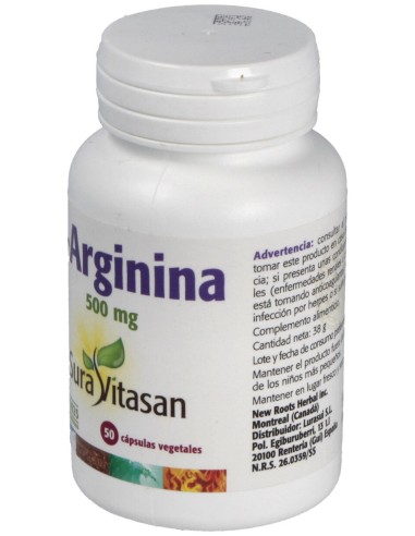 L-Arginina 500Mg. 50Cap.