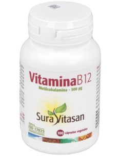 Vitamina B12 (Metilcobalamina) 500Mcg. 100Cap.