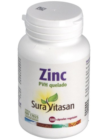 Zinc Pvh Quelado 25Mg. 100Comp.