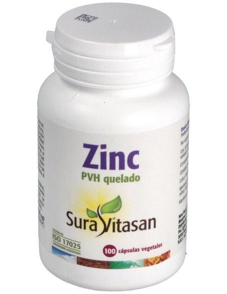 Zinc Pvh Quelado 25Mg. 100Comp.