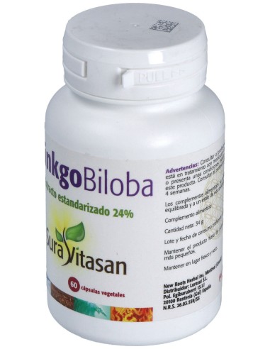 Ginkgo Biloba Estandarizado Al 24% 60Cap.