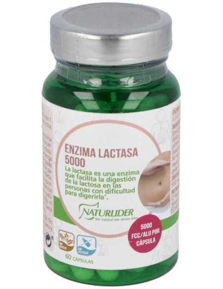 Naturlider Enzima Lactasa 5000 Fcc 60 Caps