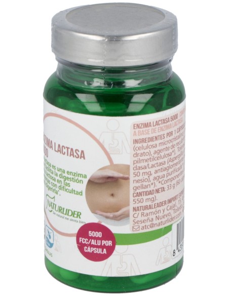 Naturlider Enzima Lactasa 5000 Fcc 60 Caps