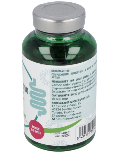 Naturlider Carbon Activo Vegetal 90 Cápsulas