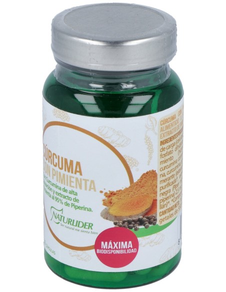 Curcuma Con Pimienta Naturlíder 30 Cápsulas Vegetales