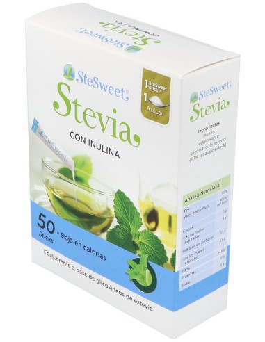 Stesweet Stevia Con Inulina 50 Sticks