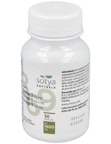 Sotya Omega 3-6-9 1300Mg 50 Perlas