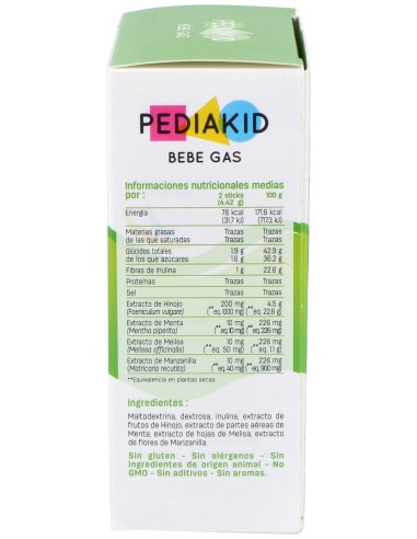 Pediakid Bebe Gases Biberon 12Sticks