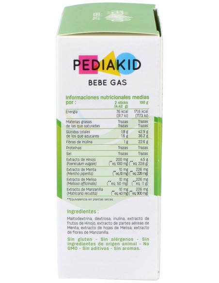 Pediakid Bebe Gases Biberon 12Sticks