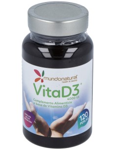 Mundo Natural Vitamina D3 4000Ui 120Perlas