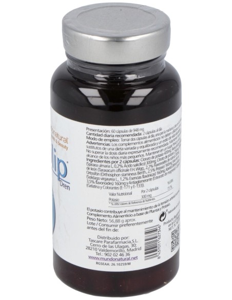 Mundo Natural Fitolip Dren 60 Capsulas