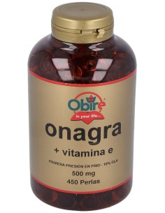 Obire Aceite De Onagra + Vit E 500Mg 450 Perlas