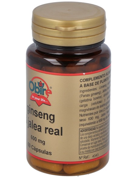 Obire Ginseng Y Jalea Real 600Mg 60Cáps