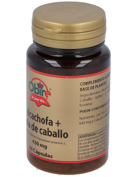 Obire Alcachofa + Cola De Caballo 300Mg 60Caps