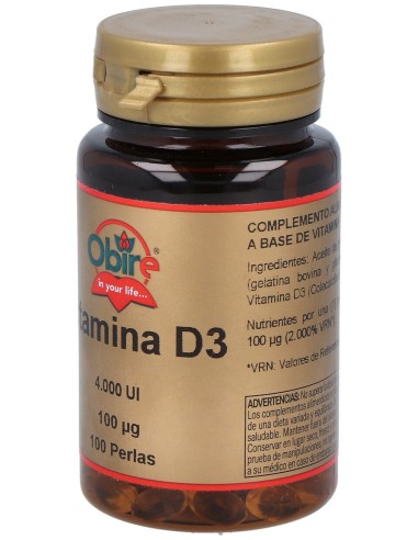 Obire Vitamina D3 4000Ui 100Caps