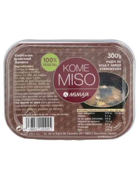 Mimasa Kome Miso Tarrina 300G