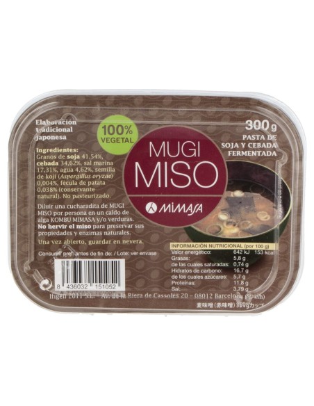 Mimasa Mugi Miso Tarrina 300G