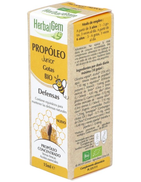 Herbalgem Propóleo Junior Jarabe Bio 15Ml