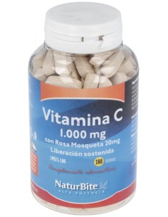 Naturbite Vitamina C Con Rosa Mosqueta 20Mg 180Caps