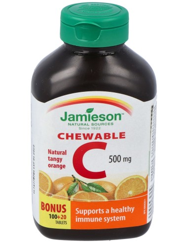 Vitamina C 500Mg. Sabor Naranja 100Comp.Mastic.