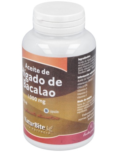 Naturbite Aceite De Higado De Bacalao 1000Mg...