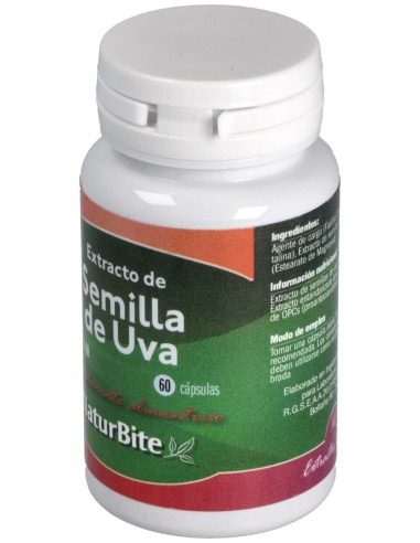 Naturbite Extracto Semilla Uva 50Mg 60Caps