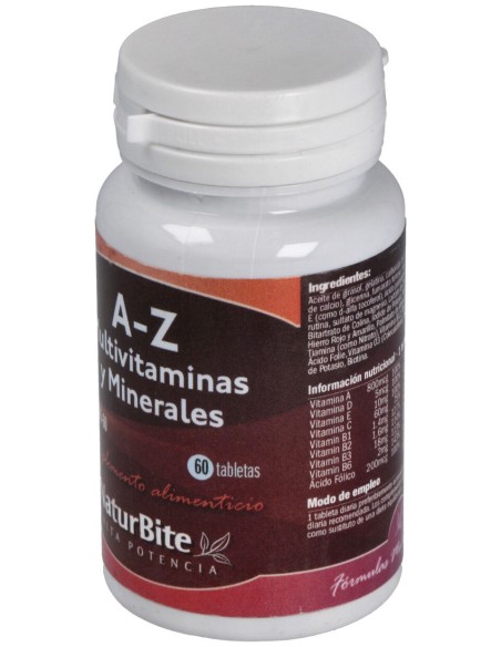 Naturbite A-Z Multivitaminas Y Minerales 60 Tabs