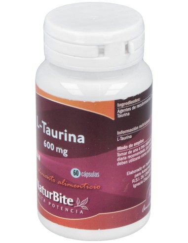 Naturbite L-Taurina 600Mg60Caps