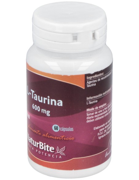 Naturbite L-Taurina 600Mg60Caps