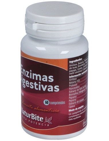 Naturbite Enzimas Digestivas 60Tabs