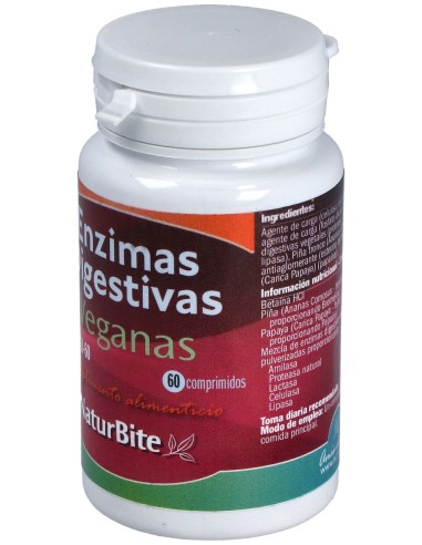 Naturbite Enzimas Digestivas 60Comp