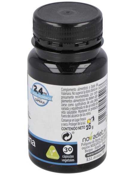 Novadiet Valeriana 30 Cápsulas Vegetales