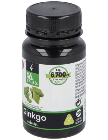 Novadiet Ginkgo 30 Cápsulas Vegetales