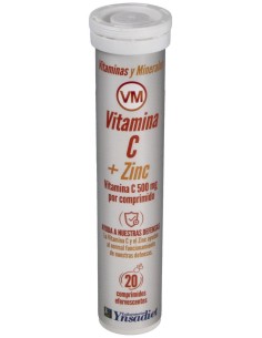 Ynsadiet Vitamina C + Zinc 20 Comp Efervescentes