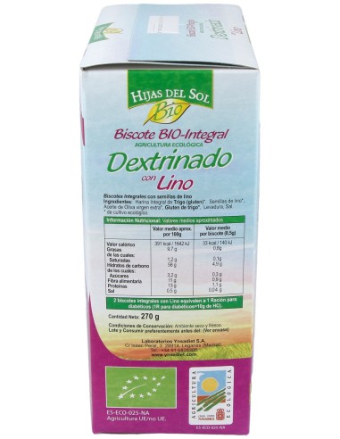 Pan Dextrinado Con Lino 270Gr. Hijas Del Sol