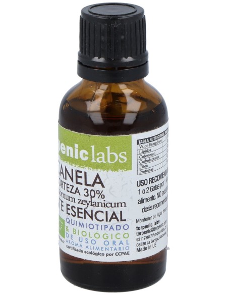 Terpenic Labs Canela Corteza 30% Cinamaldehido Bio 30Ml