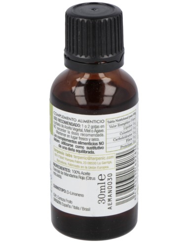 Terpenic Aceite Esencial Mandarina Roja Bio 30Ml