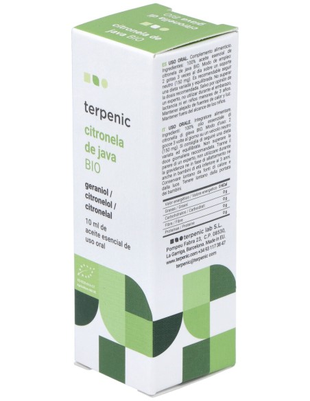 Citronela Aceite Esencial Bio 10Ml.