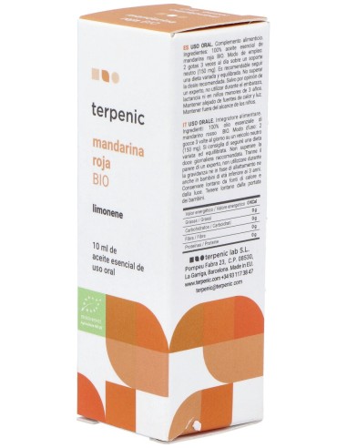Mandarina Roja Aceite Esencial Bio 10Ml.