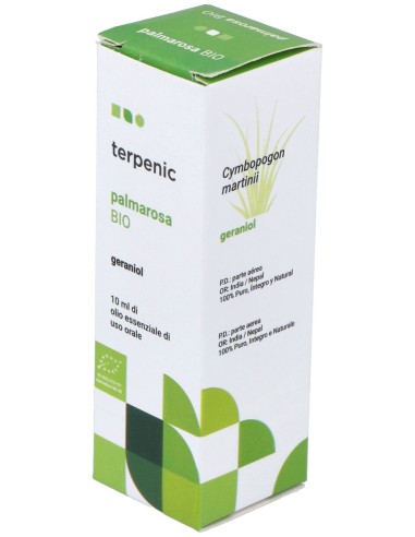 Palmarosa Aceite Esencial Alimentario Bio 10Ml.