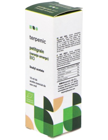 Petitgrain Aceite Esencial Alimentario Bio 10Ml.