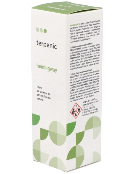 Terpenic Sinergia Aroma Para Difusor Hemingway 30Ml