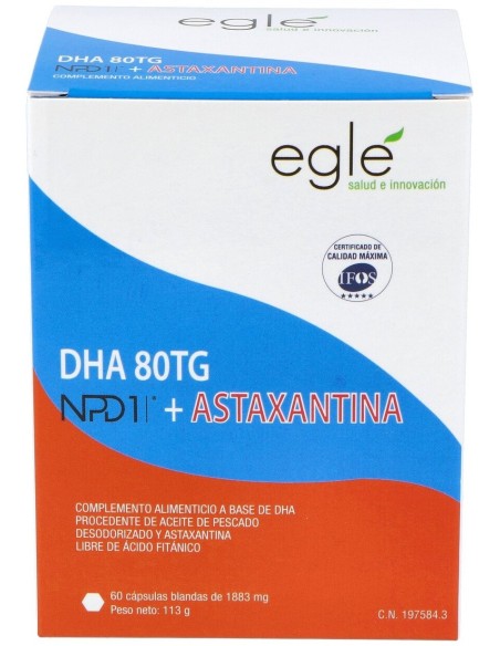 Egle Npd1 Dha 80 Tg Astaxantina 60 Perlas