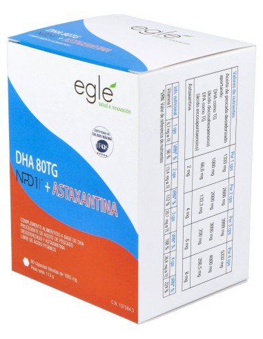 Egle Npd1 Dha 80 Tg Astaxantina 60 Perlas