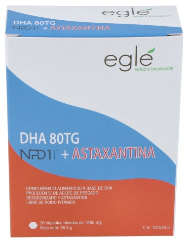 Egle Npd1 Dha 80 Tg Astaxantina 30 Perlas