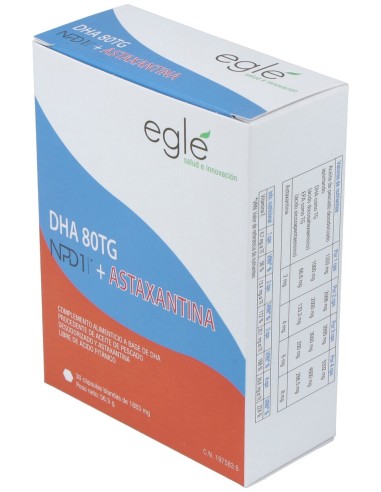 Egle Npd1 Dha 80 Tg Astaxantina 30 Perlas